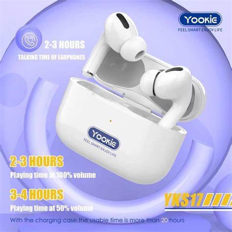 سماعة Yookie YKS17 – لاسلكية – صوت ستيريو – تصميم مريح - Image 1 + 1