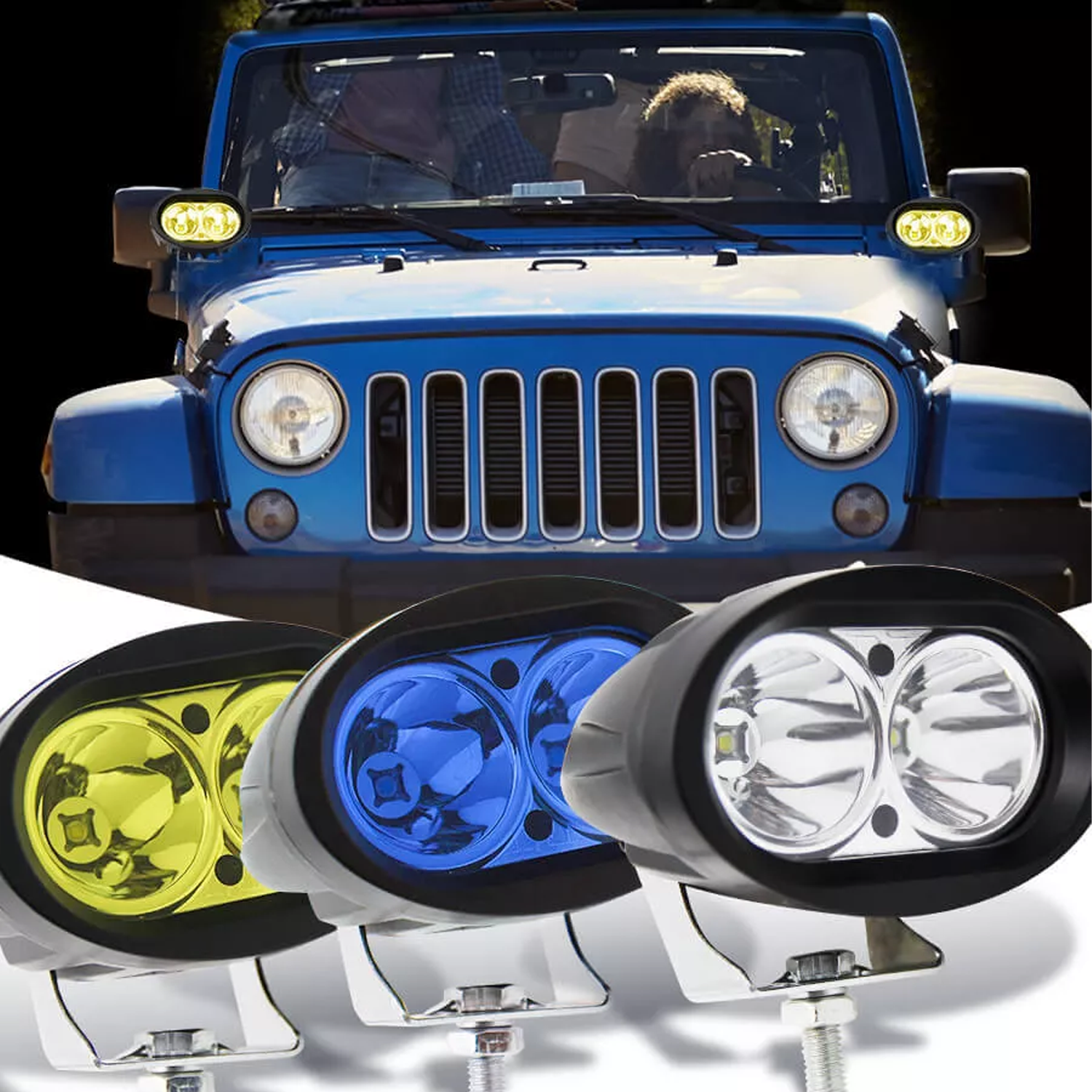 كشاف ضباب LED للدراجات النارية وATV/UTV – قوة إضاءة عالية وتصميم متين - Image 2 + 1