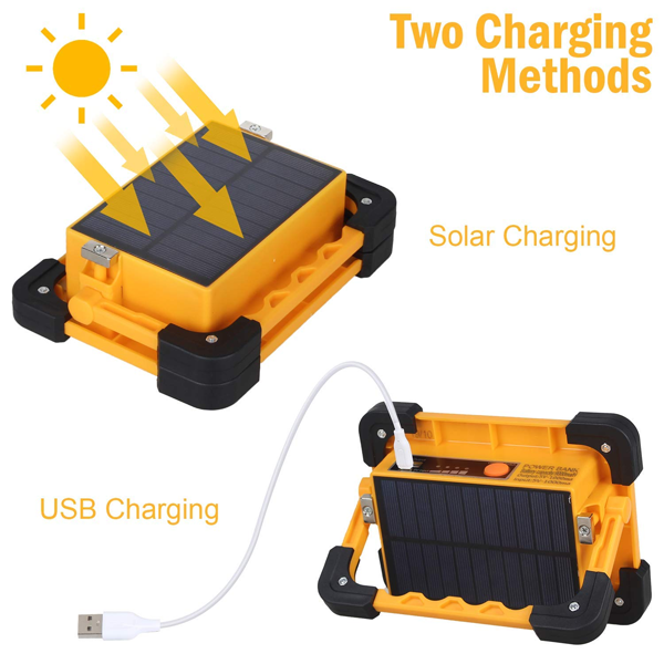 🔦☀️ كشاف LED قابل للشحن بالطاقة الشمسية - Image 2 + 1