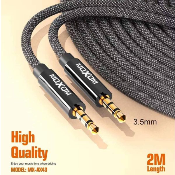 وصلة صوت MOXOM MX-AX43 – 2 متر – نحاس نقي - Image 1 + 1