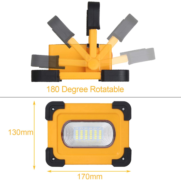 🔦☀️ كشاف LED قابل للشحن بالطاقة الشمسية - Image 1 + 1
