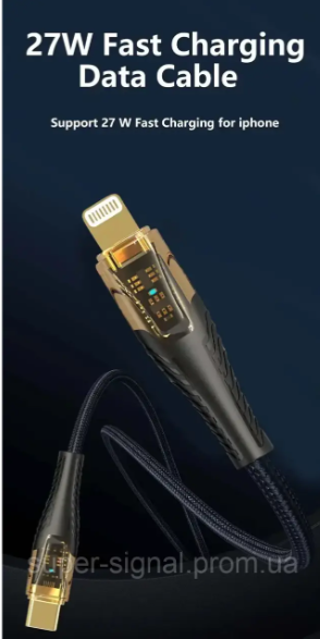وصلة بيانات Type-C إلى Lightning شحن سريع 27 واط (1 متر) allison - Image 2 + 1