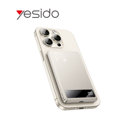 باور بانك yesido المغناطيسي النحيف بسعة 5000mAh