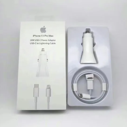 شاحن سيارة USB-C PD بقوة 20 واط مع وصلة USB-C apple - Image 2 + 1
