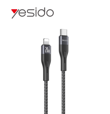 وصلة الشحن السريع yesido — من Type-C إلى Lightning بطول 1.2 متر