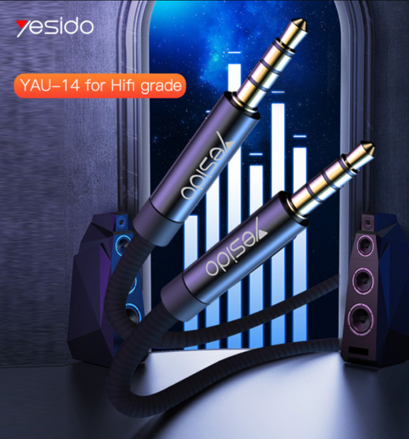 وصلة الصوت yesido بطول 1 متر – 3.5 مم إلى 3.5 مم - Image 1 + 1