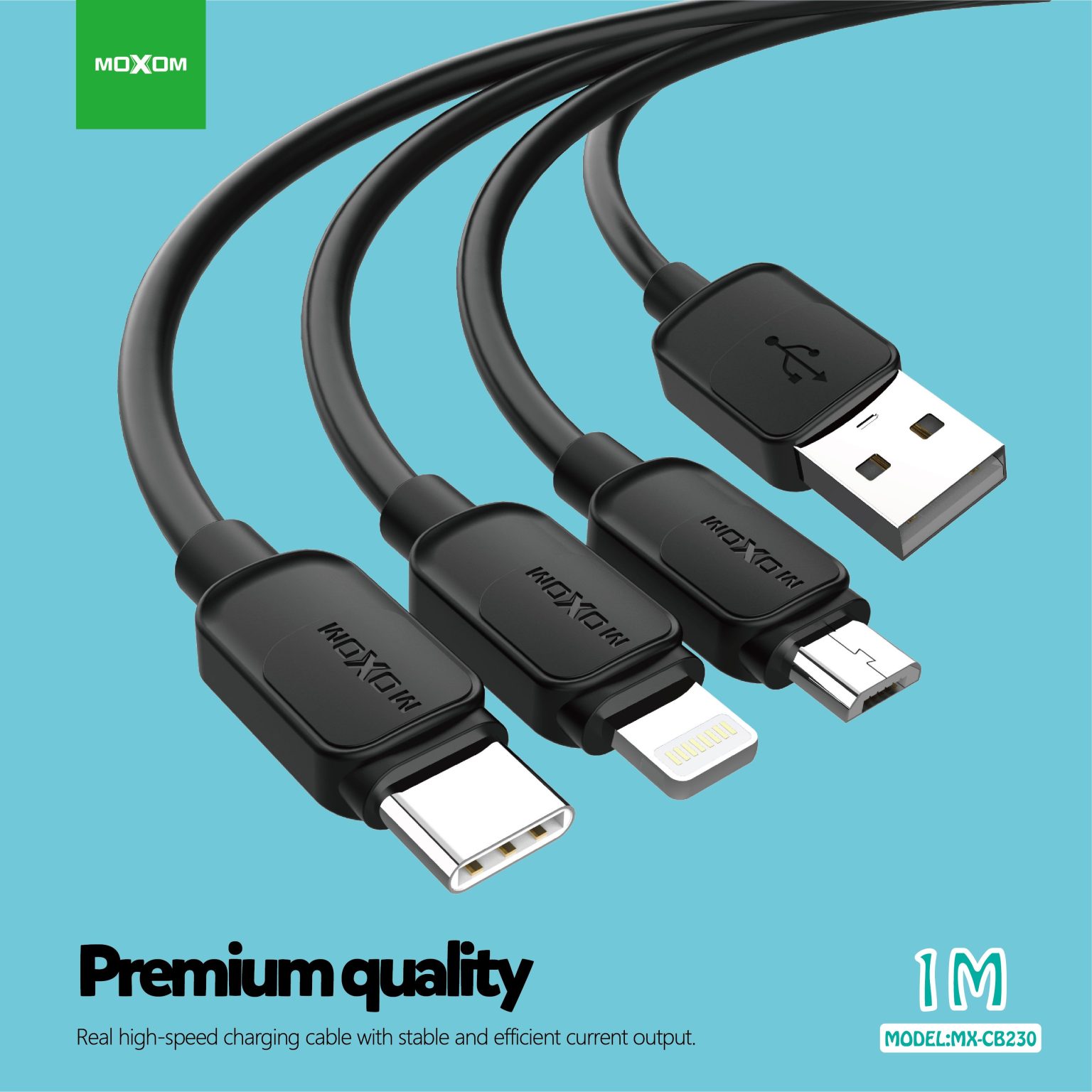 وصلة MOXOM  بقوة 3A/طول  MX-CB230 1M