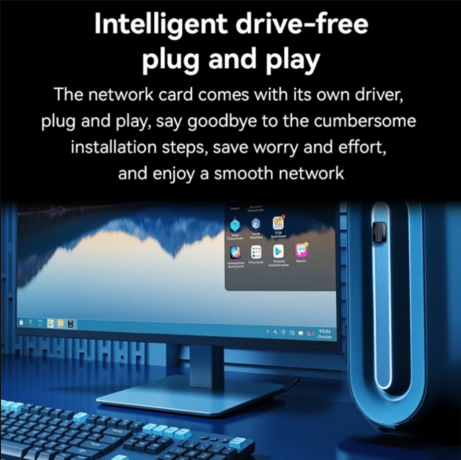 محول واي فاي USB yesido بسرعة 150Mbps وهوائي مدمج - Image 2 + 1
