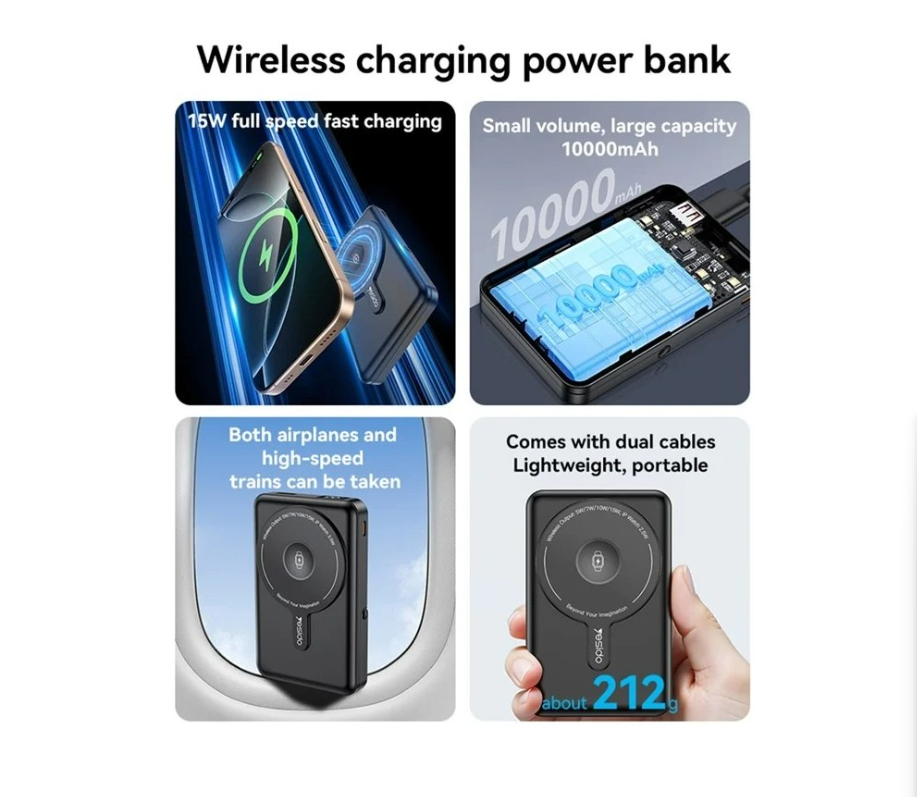 باور بانك yesido بسعة 10000mAh - Image 2 + 1