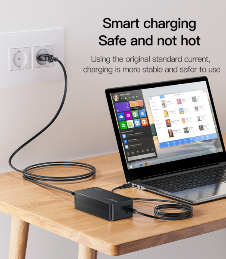 شاحن اللابتوب متعدد الوظائف yesido بقوة 65W | قابس أوروبي - Image 2 + 1