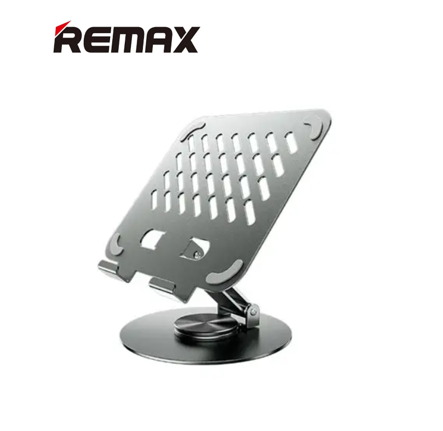 حامل الأجهزة اللوحية واللابتوب المعدني القابل للطي remax مع  دوران 360°