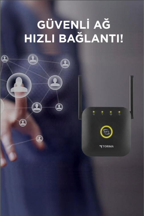 راوتر تقوية إشارة الواي فاي torima | سرعة 300Mbps | وضع مكرر الإشارة ونقطة الوصول  - Image 1 + 1