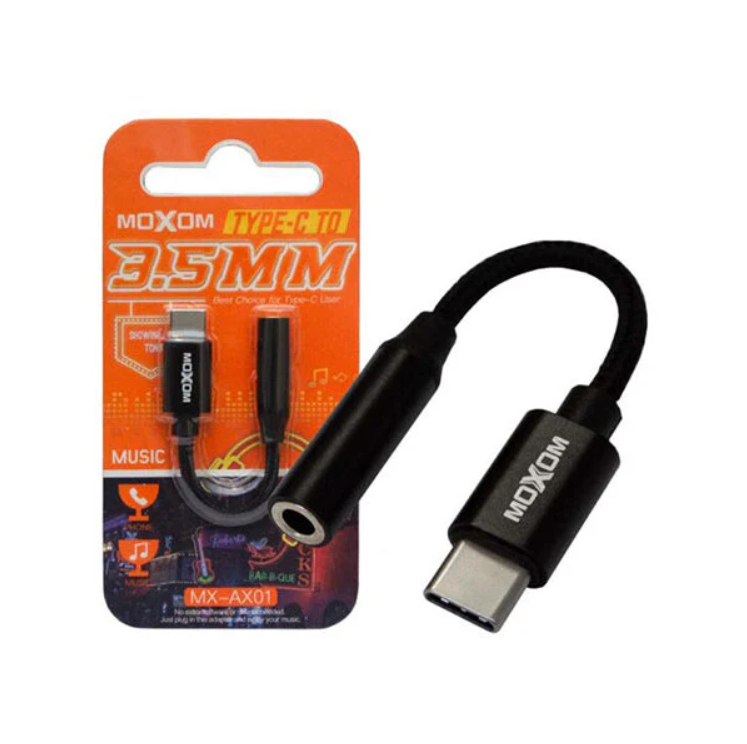 محول moxom من Type-C إلى 3.5 مم Aux - Image 2 + 1