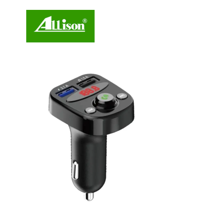  شاحن سيارة FM مع بلوتوث ومدخل AUX ومنفذين USB allison