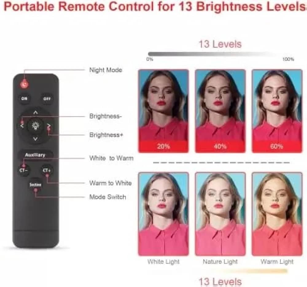 إضاءة فيديو LED احترافية مع تحكم عن بُعد – 240 حبة ضوء SMD - Image 1 + 1