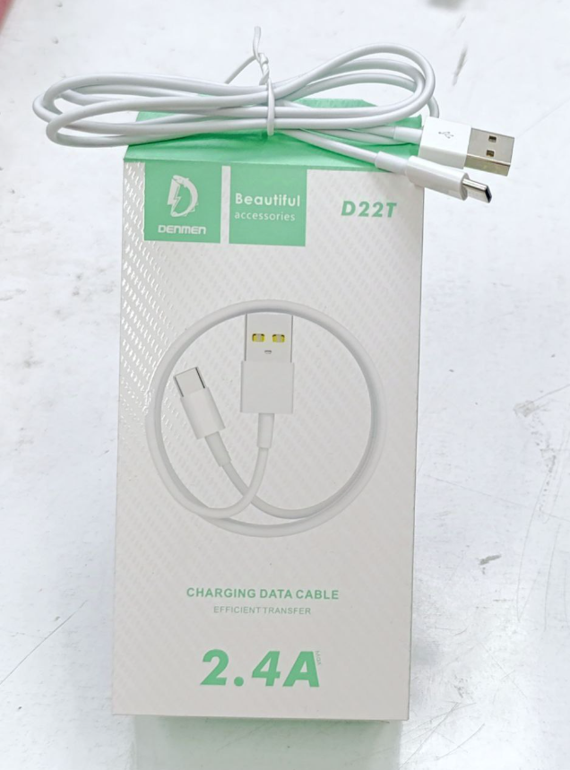 وصلة denmen من USB إلى Type-C شحن ونقل بيانات بطول 1 متر - Image 2 + 1