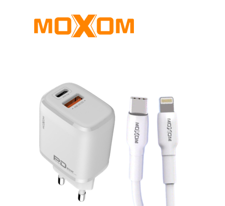 شاحن سريع ثنائي المنافذ moxom - Image 2 + 1