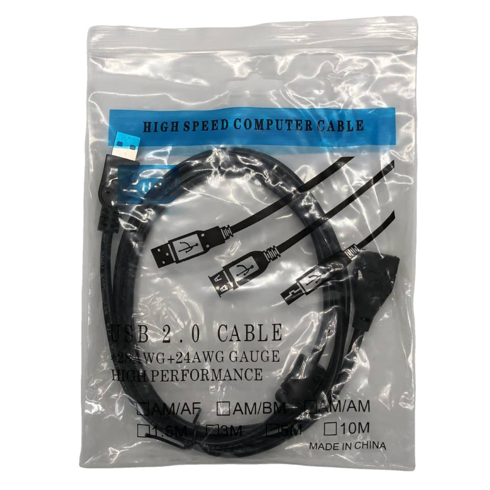 كابل USB 2.0 عالي الجودة بسماكة داخلية 24AWG