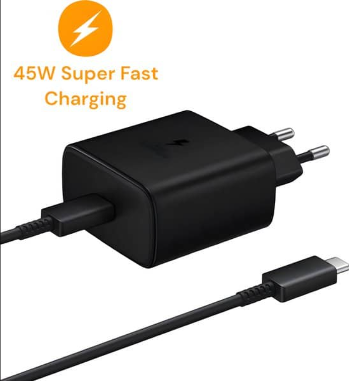 شاحن samsung USB-C بقوة 45 واط مع وصلة Type-C إلى Type-C - Image 1 + 1