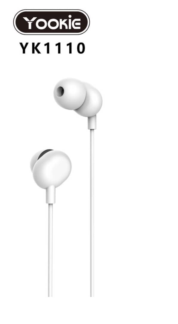 سماعات Yookie YK1110 – ستيريو – مايكروفون – مدخل 3.5mm – ألوان متعددة