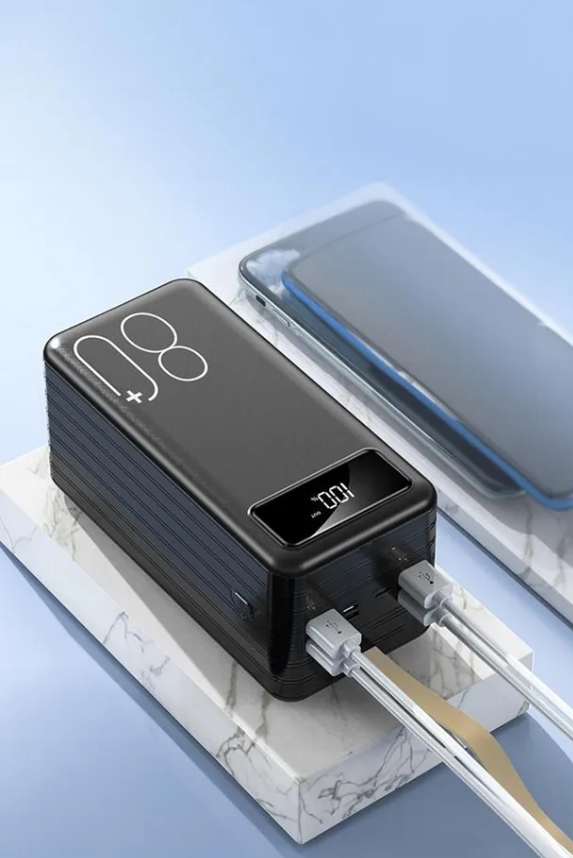 باور بانك torima | سعة 80,000mAh | شاشة LED رقمية | 4 منافذ إخراج | شحن سريع | تصميم محمول  - Image 2 + 1