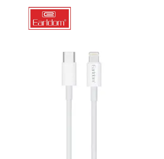 وصلة earldom شحن سريع PD20W من USB-C إلى لايتنينغ (1 متر)