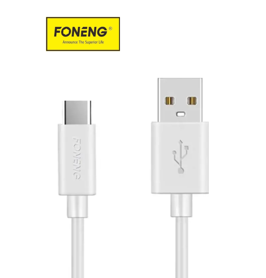 وصلة بيانات USB Type-C موديل foneng | شحن فائق السرعة 5A | بطول 120 سم
