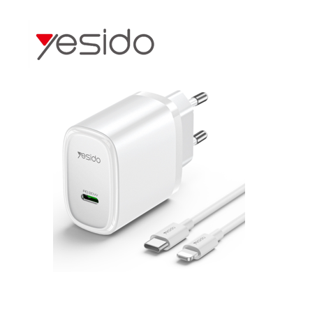  شاحن جداري yesido بقدرة 20 واط (USB C To L)