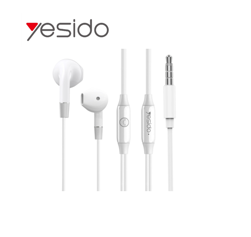 سماعات أذن yesido ستيريو سلكية بمدخل 3.5 مم – مع ميكروفون وريموت  