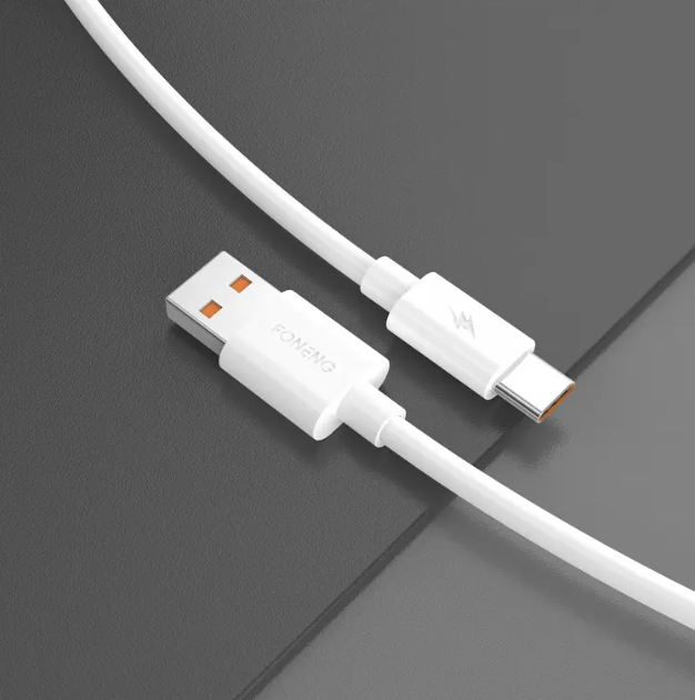 وصلة foneng من USB إلى USB-C – شحن سريع 5A | بطول 1 متر - Image 1 + 1