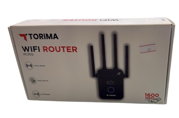 راوتر واي فاي torima | مزدوج النطاق | سرعة تصل إلى 1600Mbps | 4 هوائيات خارجية | متعدد الوظائف | اتصال آمن  - Image 2 + 1