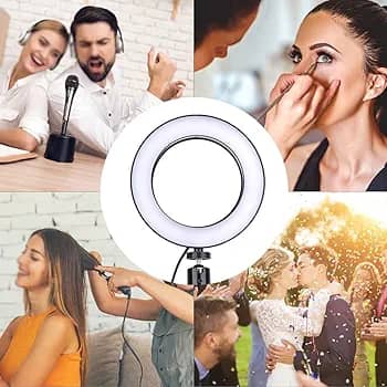 مصباح حلقي LED احترافي بإضاءة قابلة للتعديل - Image 2 + 1