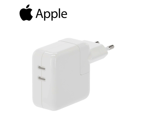 راسية شاحن من apple بقدرة 35 واط ومنفذين USB-C 