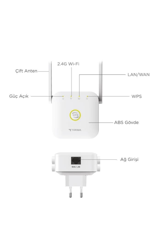 راوتر تقوية إشارة الواي فاي torima | سرعة 300Mbps | وضع مكرر الإشارة ونقطة الوصول  - Image 2 + 1