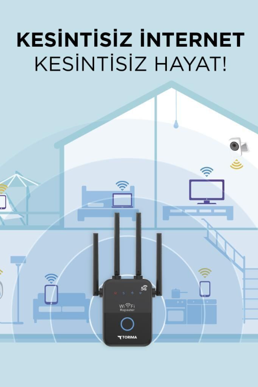 راوتر واي فاي torima | مزدوج النطاق | سرعة تصل إلى 1600Mbps | 4 هوائيات خارجية | متعدد الوظائف | اتصال آمن  - Image 1 + 1