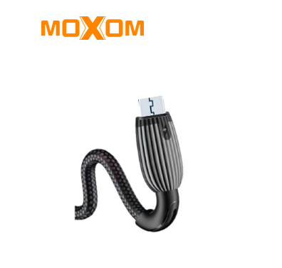 وصلة moxom  شحن سريع 3A ونقل بيانات (Micro USB، بطول 1 متر)