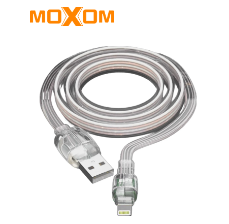 وصلة بيانات وشحن moxom  شفاف بإضاءة LED  - Image 2 + 1