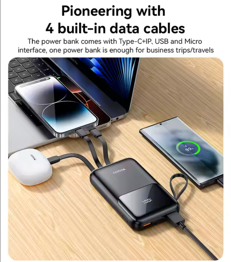 باور بانك yesido المحمول بسعة 10000mAh - Image 2 + 1