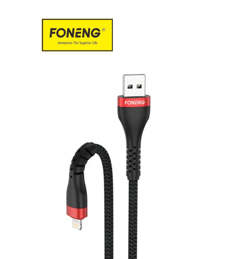 وصلة foneng المضفرة برأس معدني شحن سريع 3A | بطول 1 متر