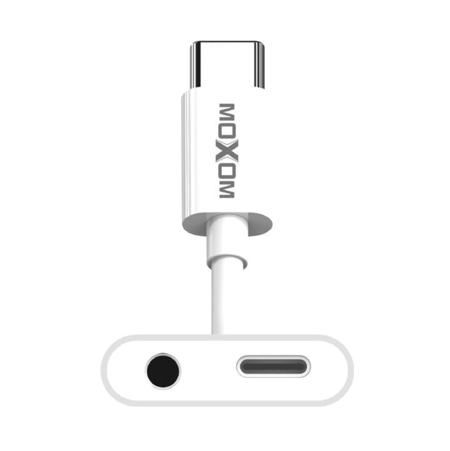 تحويلة moxom من Type-C إلى 3.5 مم + Type-C (شحن وصوت، 3A PD) - Image 2 + 1