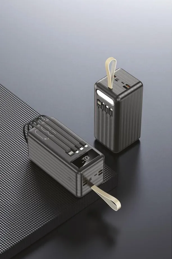 باور بانك torima | سعة 80,000mAh | شاشة LED رقمية | 4 منافذ إخراج | شحن سريع | تصميم محمول  - Image 1 + 1