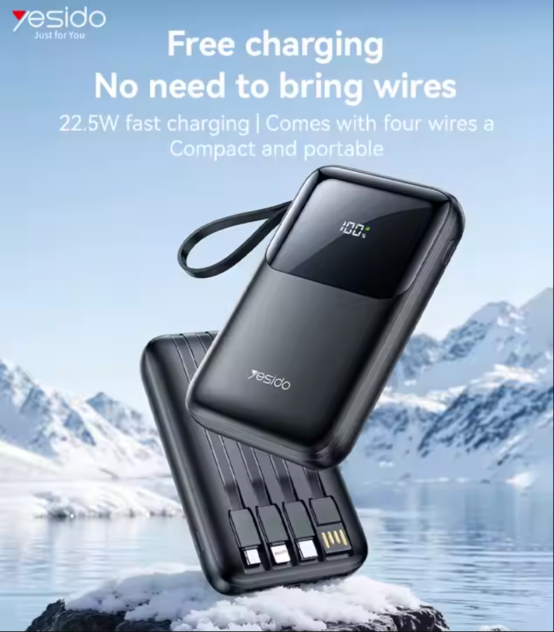 باور بانك yesido المحمول بسعة 10000mAh - Image 1 + 1