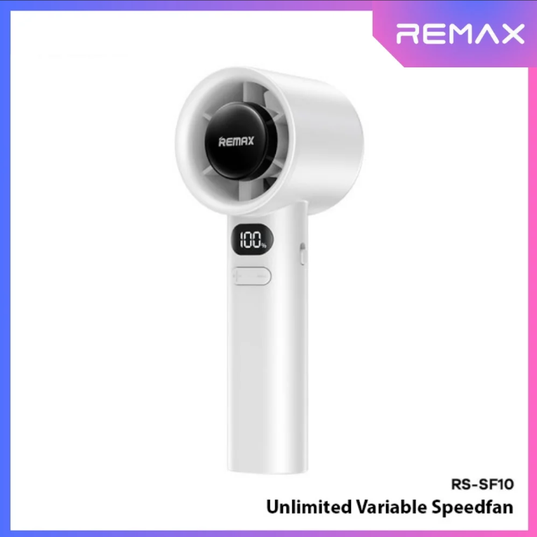 مروحة محمولة remax بسرعات غير محدودة (1800 مللي أمبير) - Image 2 + 1