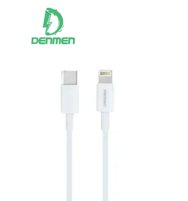 وصلة denmen من Type-C إلى Lightning  شحن سريع PD 20W بطول 1 متر 