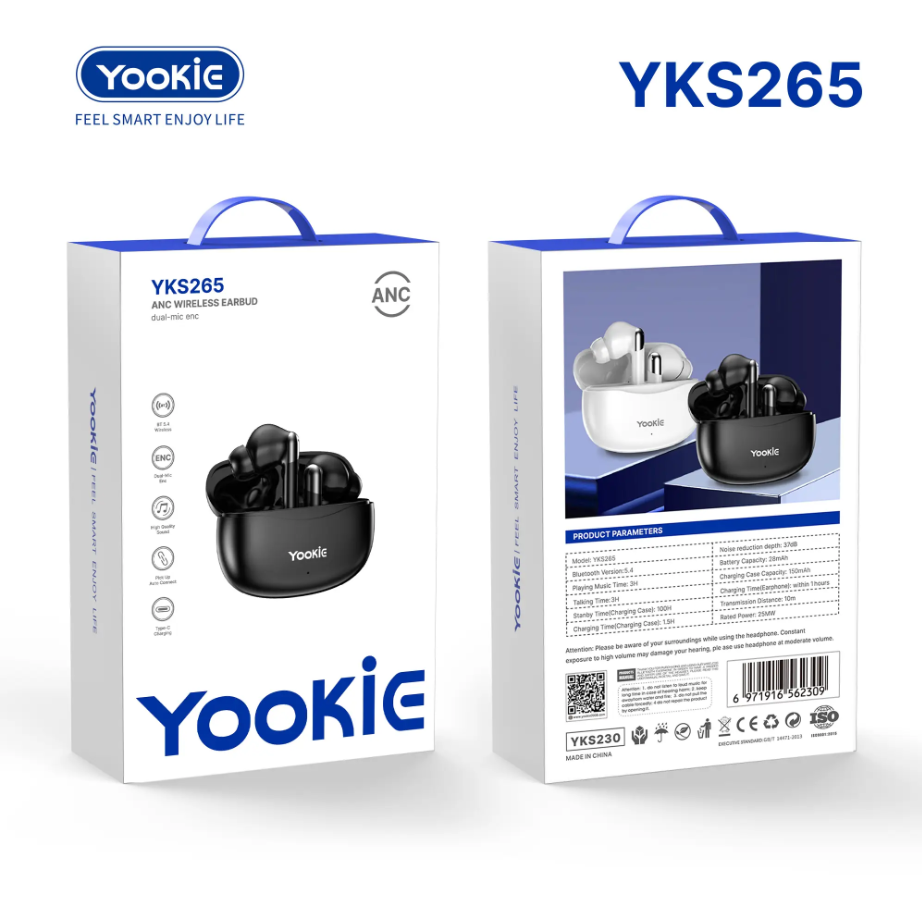سماعات yookie داخل الأذن بتقنية TWS وإلغاء الضوضاء - Image 1 + 1