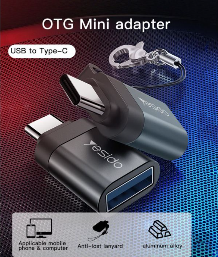 محول yesido من Type-C إلى USB-A - Image 1 + 1
