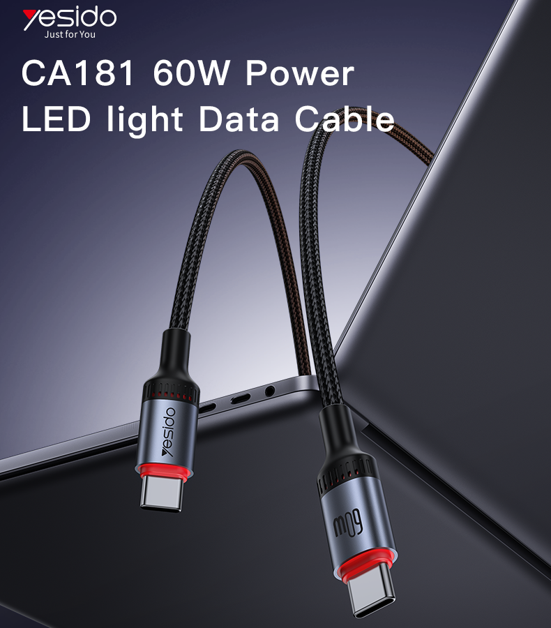 وصلة شحن yesido سريعة 60w - Image 2 + 1