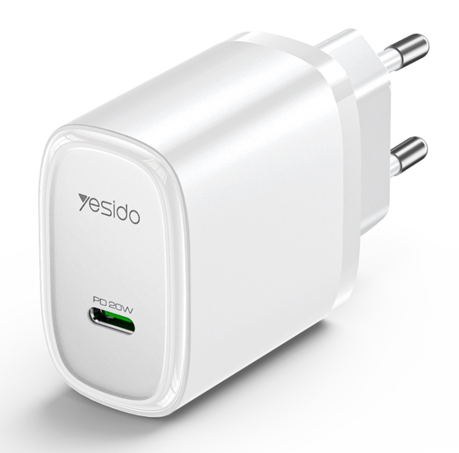  شاحن جداري yesido بقدرة 20 واط (USB C To L) - Image 2 + 1