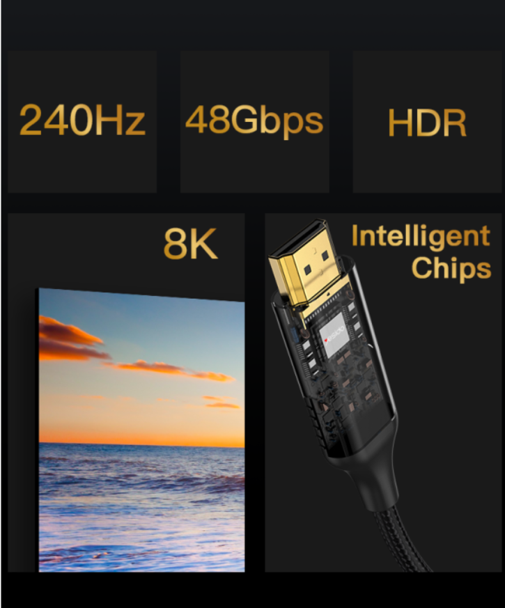 وصلة yesido HDMI 2.1 إلى HDMI 2.1 - Image 2 + 1