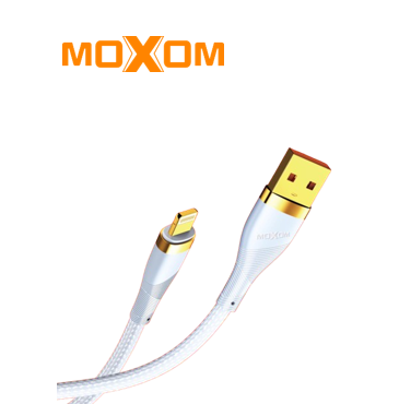 وصلة بيانات وشحن moxom USB إلى لايتنينغ، بطول 0.5 متر، 3 أمبير 